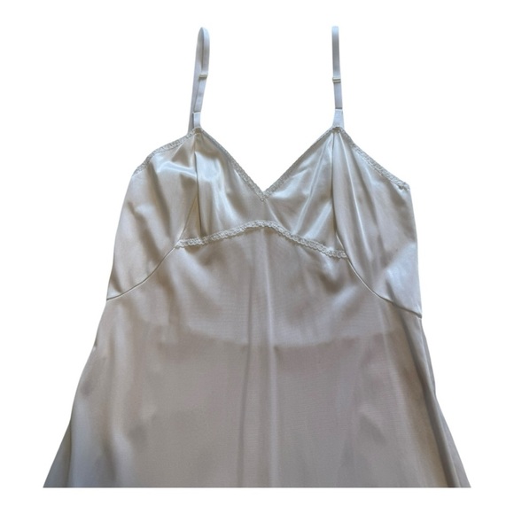 Vintage Kayser White Full Length Lingerie Slip With Adjustable Straps - Size 32 - Picture 5 of 12